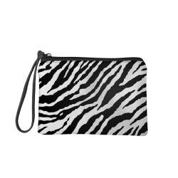 SEANATIVE Münzgeldbörse für Damen und Herren, Reißverschluss, Kleingeldtasche, Geldbörse, Reisehandtaschen, Teenager, Mädchen, Federmäppchen, zebra, Taschen-Organizer von SEANATIVE