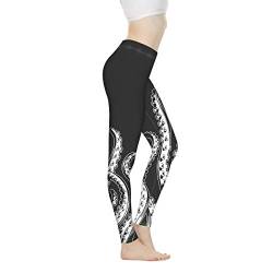 SEANATIVE Yogahose in voller Länge für Frauen, hohe Taille, nahtlose Workout-Leggings, Übergröße, Yoga-Caprihose Gr. XS, Octopus von SEANATIVE