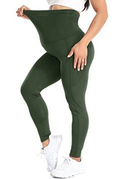 SEASUM Sport-Leggings, Damen, Push-Up, Yogahose mit hoher Taille, für Fitness, Fitnessstudio, Laufen, B-Grün, X-Large von SEASUM