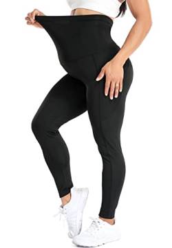 SEASUM Sport-Leggings, Damen, Push-Up, Yogahose mit hoher Taille, für Fitness, Fitnessstudio, Laufen, B-Schwarz, X-Large von SEASUM