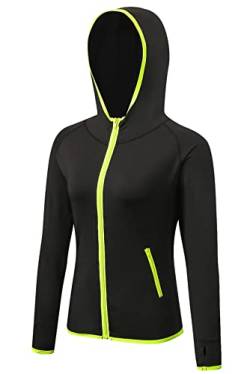 Damen Laufjacke Atmungsaktive Sportjacke Langarm Yoga Fitness Shirt Langarm Sportjacke Mit Reißverschluss Trainingsjacke von SEAUR