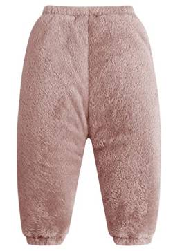 SEAUR Baby Winter Thermohose Fleece Gefüttert Pumphose Flauschig Winterhose Kleinkind Haushose Dick Warm Schneehose Skihose - Braun - 100(80/86) von SEAUR