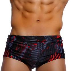 SEAUR Badehose Herren Slip Kurz Eng Schwimmhose Männer Schnell Trocknend Badeslips mit Abnehmbar Pad Swimming Swim Briefs für Sommer Strand Schwimmbad - XL von SEAUR