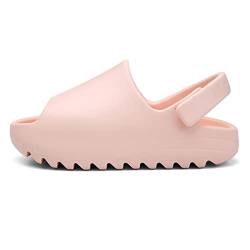 SEAUR Badeschlappen Kinder Mädchen Badelatschen Jungen Sommer Hausschuhe Kleinkind Dicke Sohle Weich Flache Dusch- und Badeschuhe Leicht Rutschfest Strand Sandalen Slippers - Rosa - 20-25 EU von SEAUR