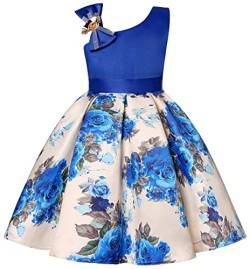 SEAUR Bowknot-Kleid Mädchen Buntes Brautjungfer Ärmellos Feierliche Stickerei Blumenmädchen Formal Festlich Festliches Knielang Formale Mädchenkleid von SEAUR