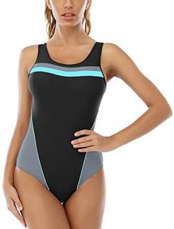 SEAUR Damen Badeanzug Sport Bademode Racerback Swimsuit Sommer Schwimmen Trainning Strand Pool - XXL von SEAUR