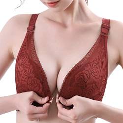 SEAUR Damen Dünn Unterwäsche Push Up Bustier Verstellbarer Träger BH Verschluss Vorne Bralette Große Größen BH von SEAUR