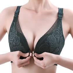 SEAUR Damen Spitze Bustier Ohne Bügel Push Up BH Vorderverschluss Bralette Große Größen BH Dünn Atmungsaktiv Unterwäsche von SEAUR