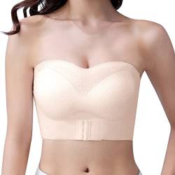 SEAUR Damen Trägerlos Minimizer BH Ohne Bügel Nahtlos Bandeau Atmungsaktiv Stretch Große Büste Bralette mit Entfernbar Schultergurt 5XL-105BCD/46BCD von SEAUR