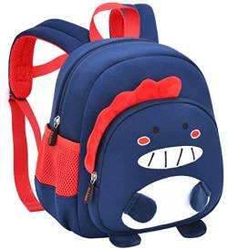 SEAUR Kinderrucksack Klein mit Brust Gurt Jungen Mädchen Rucksack Kindergarten Vorschule Wasserdicht Kindergartenrucksack Kleinkind Schultasche Dinosaurier Kita Rucksack 23 * 13 * 25cm 8L - 1-3 Jahre von SEAUR