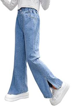 SEAUR Mädchen Denim Palazzo Hosen Weite Bein Jeans Lässige Vintage Jeanshose für Mädchen für Alltag Freizeit von SEAUR