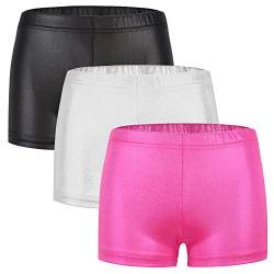 SEAUR Mädchen Shorts Metallic Glänzend Turnshorts Kinder Tanzshorts Ballett Gymnastik Tanz Yoga Sportshorts Hot Pants - 9-10 Jahre von SEAUR