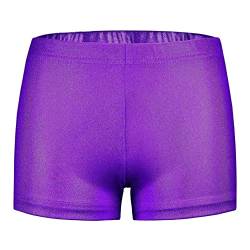 SEAUR Mädchen Shorts Metallic Glänzend Turnshorts Kinder Tanzshorts Ballett Gymnastik Tanz Yoga Sportshorts Hot Pants - 9-10 Jahre von SEAUR