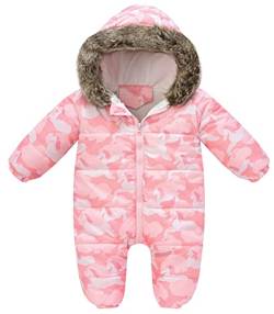 SEAUR Schneeanzug Baby Mädchen Jungen Overall Winter Höhe 60-110cm Neugeborene Strampler Dick mit Kapuze - 2-3 Jahre - Gr.110 von SEAUR