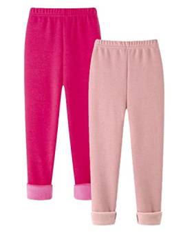 SEAUR Thermo Leggings für Mädchen Elastische Winter Leggings mit Drucken Kinder Thermohose für Drinnen Draußen Farbe 10 10-11 Jahre (150) von SEAUR