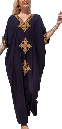 Tunika Strandkleid Damen Lang Kaftan Cover Up Badeanzug Strand Vertuschung Roben Boho Kaftankleider von SEAUR