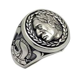 SECRETIUM Roman Emperor Silber 925 Herren Ring Gaius Julius Caesar SPQR Legion X (58) von SECRETIUM