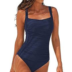 SEDEX Damen Badeanzug Push Up Monokini Sexy Badeanzug Damen Beachwear Swimwear gepolstert Strandmode Pool Push Up Swimsuit (Blau, XL) von SEDEX