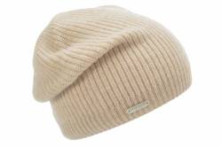 Seeberger Strickmütze-Beanie aus 100% Kaschmir im Rippmuster von SEEBERGER