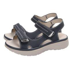 SEEGOU Sommersport-One-Line-Fischmaul-Sandalen für Damen Damen Schuhe Absatz (Dark Blue, 43) von SEEGOU