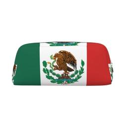 SEFZCXDN Federmäppchen, Motiv: Flagge von Mexiko, multifunktional, Reise-Kosmetiktasche, silber, Einheitsgröße, Kosmetikkoffer von SEFZCXDN