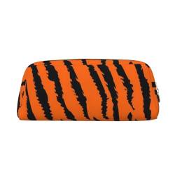 SEFZCXDN Federmäppchen mit orangefarbenem Tiger-Leopardenmuster, Schreibwaren-Beutel, Mehrzweck-Reise-Kosmetiktasche, gold, Einheitsgröße, Kosmetikkoffer von SEFZCXDN