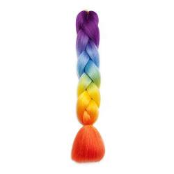 Haarverlängerung Crochet Braids Extensions Flechten Hair Braiding Haar Synthetik 1PCS 24"(60 cm) Lila & Blau & Gelb & Orange von SEGO
