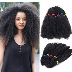 SEGO 11" Afro Cochet Braids Kinky Curly Hair Bulk Extensions Marlybob Häkelzöpfe verworrenes lockiges Haar Schwarz & Lila Schwarz-1 von SEGO