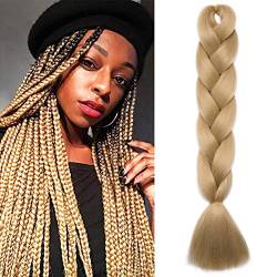 SEGO Braids Extensions Flechten Hair Extensions Crochet Haar Kunsthaar Kanekalon Colorful Mittelblond 1pcs-60cm von SEGO