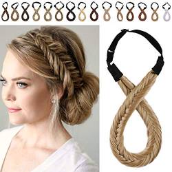 SEGO Braids Extensions Stirnband Haarband geflochtene Haarverlängerung Haarteil verstellbare Stretch Französisch Flechten Haar Beauty-Accessoire für Frauen Fest Honigblond & Hellblond von SEGO