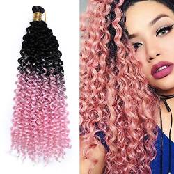 SEGO Hair Extensions Water Wave Braids Bundles Afro Kinky Haarverlängerung Closure Crochet curly Schwarz bis Pink 14"(35cm)-100g von SEGO