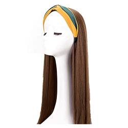 Cosplay Wig Frauen Stirnband Perücke 55,8 cm lange gerade Perücken mit Stirnband Stirnbänder befestigt Perücken für den Alltag Verwenden Sie kalk-resistentes Haar von SEIZIS