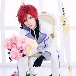Wig Anime Cosplay Re:Life in a Different World from Zero Mens Reinhard Van Astrea Cosplay Wig Man Role Play Red Styled Short Synthetic Hair Wig von SEIZIS