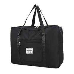 SEJAS Reisetasche, Overnight Weekend, Handgepäck für Damen, Wasserfest Handtasche für Sport & Reisen (Black,M) von SEJAS