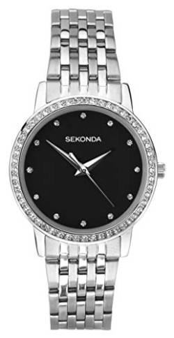 SEKDA Damen Analog Quarz Uhr mit Edelstahl Armband 2517 von SEKONDA