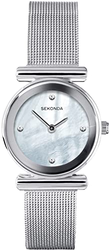 Sekonda Damen-Armbanduhr Analog Quarz Perlmutt Zifferblatt Milanaise Armband 40346 von SEKONDA