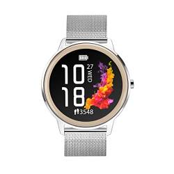 Sekonda Flex 42mm Smartwatch für Damen mit Herzfrequenz- und Schlafmonitor, tägliche Aktivitäts-, Sport-, Musik-, Wetter- und Nachrichtenfunktionen, mit Mesh Strap von SEKONDA