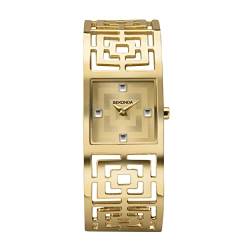 Sekonda Klassische analoge Damen-Armbanduhr mit griechischem Muster, Legierung, Gold von SEKONDA
