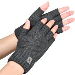 SELBATON Thermisch Fingerlose Handschuhe Strick Warme Winterhandschuhe Kaschmir Handschuhe Handschuhe Ohne Finger Laufen Camping Klettern Skifahren Radfahren Arbeit für Herren und Damen von SELBATON