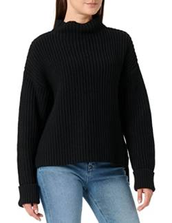 Damen Selected Rollkragen Strickpullover | Hoher Rundhals Knitted Sweater | Langarm mit Schlitzen SLFSELMA, Farben:Schwarz, Größe:38 von SELECTED FEMME