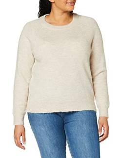 Damen Selected Rundhals Strickpullover Lockerer Feinstrick Wollpullover SLFLULU Sweater, Farben:Beige-2, Größe:S von SELECTED FEMME