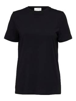 SELECTED FEMME Basic Kurzarm T-Shirt Dünnes Oberteil aus Bio Baumwolle Rundhalsausschnitt SLFMYESSENTIAL von SELECTED FEMME