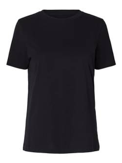 SELECTED FEMME Damen SFMY Perfect SS Tee-Box Cut NOOS T-Shirt, Schwarz (Black), 38 (Herstellergröße: M) von SELECTED FEMME