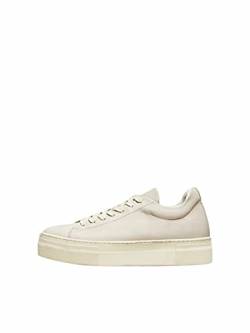 SELECTED FEMME Damen SLFHAILEY Leather Trainer B Sneaker, Light Gray, 39 EU von SELECTED FEMME