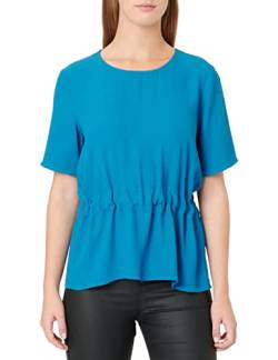 SELECTED FEMME Damen SLFTANNA SS TOP B Bluse, Blau (Mykonos Blue Mykonos Blue), 34 von SELECTED FEMME