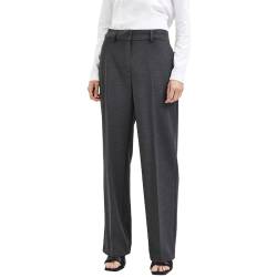 SELECTED FEMME Damen Slfrita Mw Wide Pant Dgm N Noos, Dark Grey Melange, 34W / 30L von SELECTED FEMME