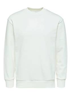 SELECTED FEMME Herren SLHRELAXHOFFMAN Crew Neck Sweat S NOOS Pullover, Egret, L von SELECTED HOMME