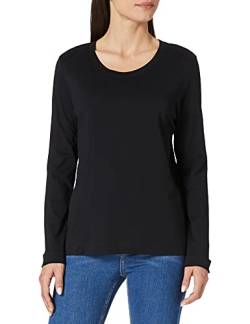 Selected Damen Basic Langarm Shirt | Dünner Longsleeve Pullover | SLFSTANDARD Baumwolle Sweatshirt, Farben:Schwarz, Größe:L von SELECTED FEMME