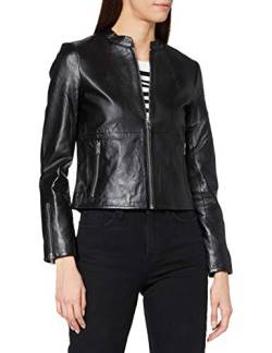 Selected Femme Damen SLFIBI Leather Jacket B NOOS Lederjacke, Black, 38 von SELECTED FEMME