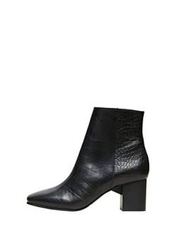 Selected Femme Damen SLFZOEY Croco Boot B Stiefel, Black, 38 EU von SELECTED FEMME